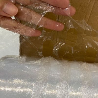 Şeffaf havalandırılmış LDPE germe filmi 420mm x 1200m Pre Stretch Palet Wrap