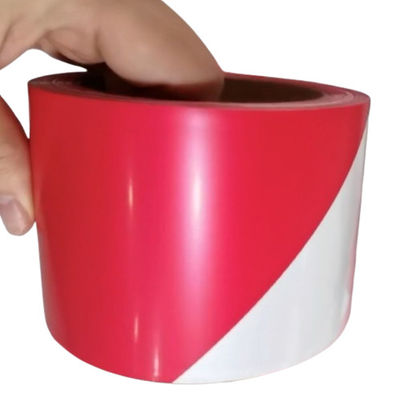 80 - 150 Mikron PE Koruyucu Film LDPE HDPE Kırmızı Beyaz Uyarı Teyp