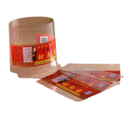 Nemden korunur şişe küçülme sargıları PETG OPS PVC PLA küçülme etiketleri