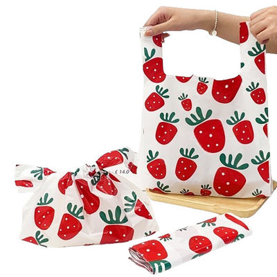 Basılı Gıda Plastik Yelek Taşıyıcı Çantalar 13x19x23 Bakkal için