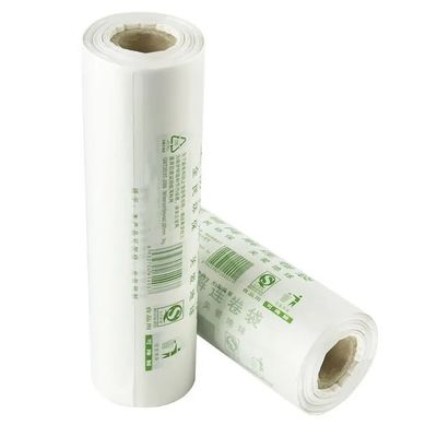 Tekrar kullanılabilir Biyodegradable PLA Market Çantası Rulo Üzerinde Komposta edilebilir Plastik Alışveriş Çantası