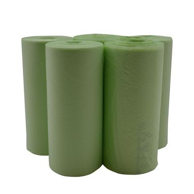 Tekrar kullanılabilir Biyodegradable PLA Market Çantası Rulo Üzerinde Komposta edilebilir Plastik Alışveriş Çantası